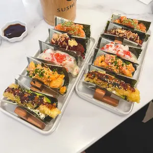 Personalizado Alimentos Seguros Limpar Plástico Restaurante Onigiri Sushi Nori Algas Embalagem Titular Sacos