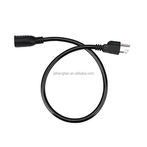 <span class=keywords><strong>Rallonge</strong></span> électrique extérieure robuste, prise 3 broches NEMA 5-15, <span class=keywords><strong>rallonge</strong></span> électrique courte, 125V 13A 1625W 16/3AWG, noir - Product Image 1