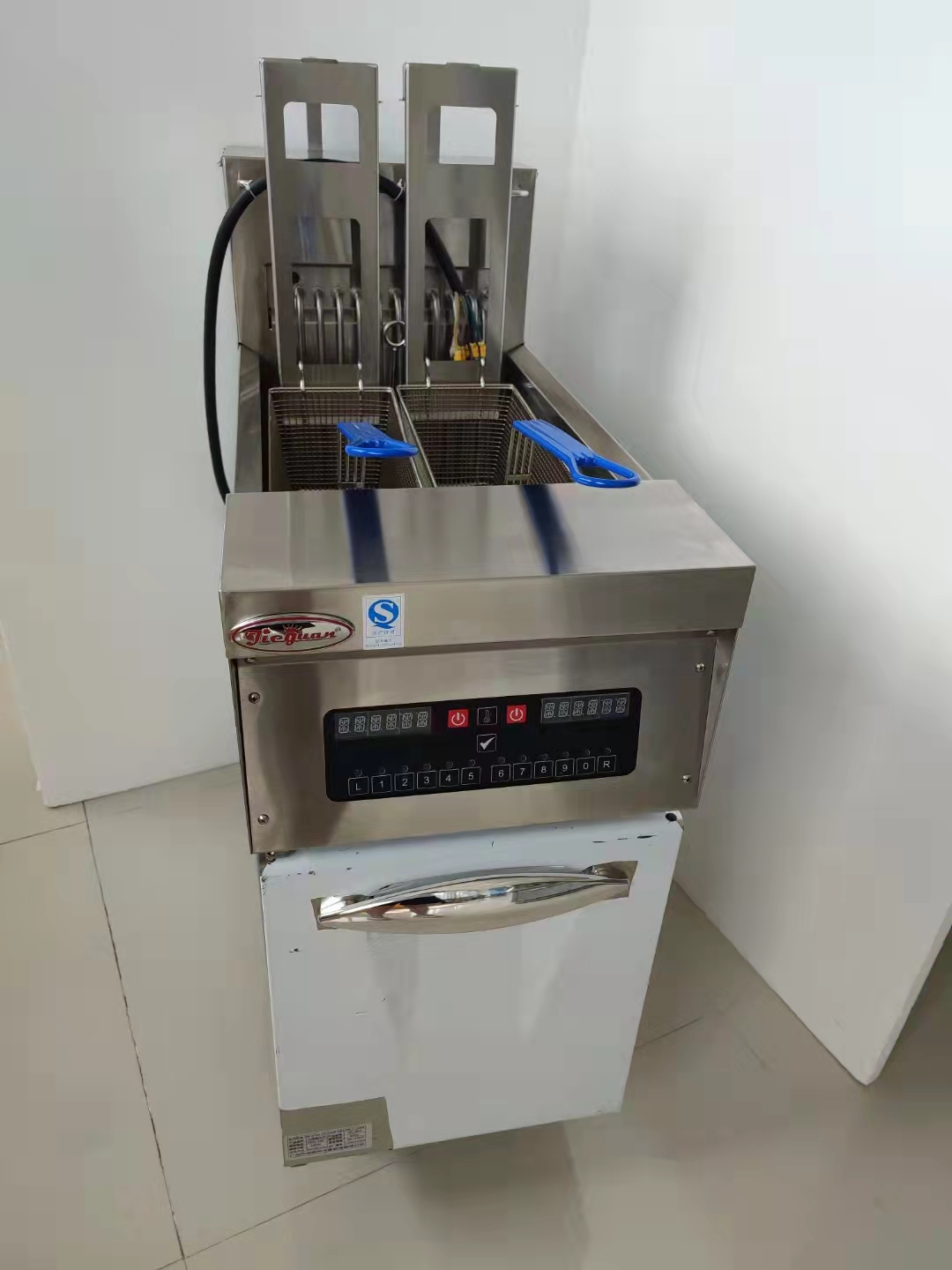 チキンディープフライヤー機オートリフト商用フライヤー生産