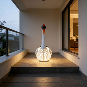 Lampe de table LED en acier, protégée contre <span class=keywords><strong>les</strong></span> UV, étanche IP65, éclairage paysager solaire en forme de cygne, ornement lumineux en forme de canard de dessin animé - Product Image 6
