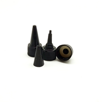 Bouchon de bouche en plastique noir 18/410 20/410 24/410 28/410 couvercle de bec avec couvercle torsadé à longue buse pour bouteille d'huile de colle