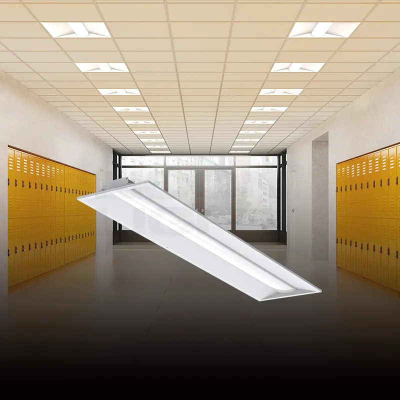 प्रत्यक्ष शिपिंग वाइटनम फैक्टरी 2x4 फीट वाणिज्यिक नेतृत्व छत ट्रॉफर पैनल प्रकाश