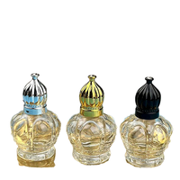 Flacon de parfum carré haut de gamme, mini format portable, en verre vide, avec bouchon à vis perlé, couvercle à bille de sécurité pour transport, boîte pour usage en laboratoire