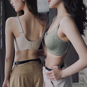 Cómodo sujetador de patrón sólido de nailon antiflacidez para mujer, ropa interior de soporte suave de gelatina 3D, correas ajustadas, <span class=keywords><strong>pecho</strong></span> grande transpirable - Product Image 6