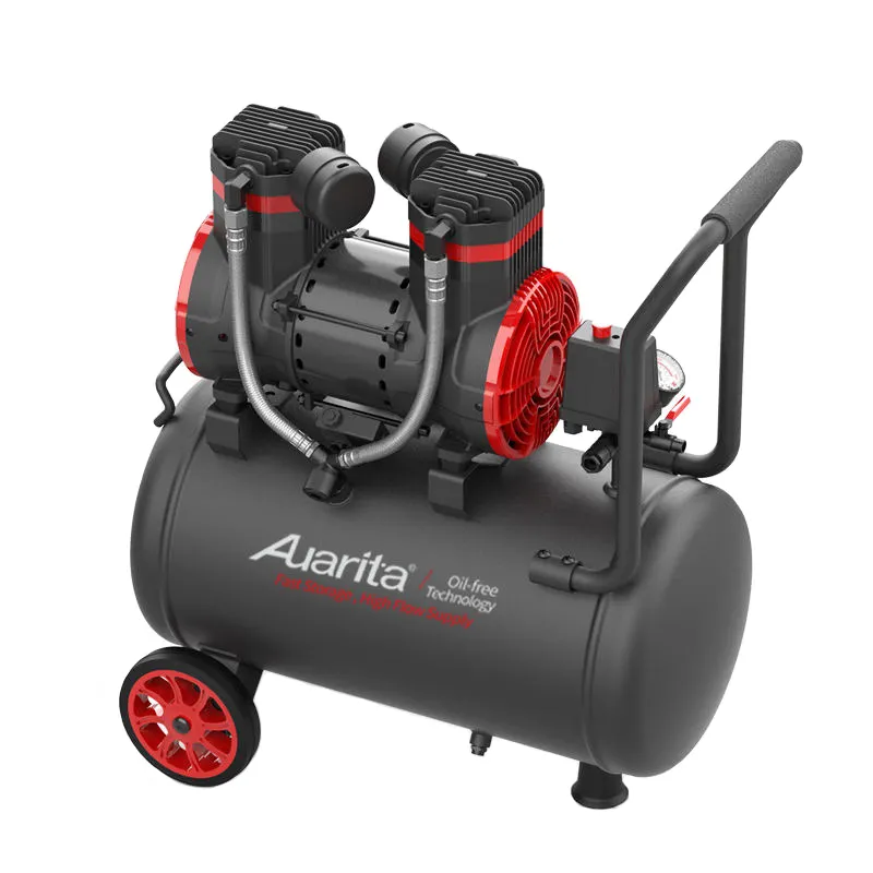 Auarita sertifikat CE 0.4mpa 2hp 35L kompresor udara bebas minyak portabel sunyi 1500W bebas minyak