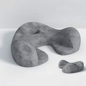 Coussin de méditation ergonomique en mousse à mémoire de forme en forme de U, rafraîchissant, pour le sol et la méditation - Product Image 1