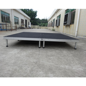 Height adjustable indoor portable collapsible <b>stage</b> standard legs aluminum <b>stage</b> - Product Image 1
