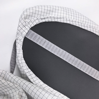 ALLESD Couvre-chaussures antistatiques et antidérapants réutilisables à enfiler pour salle blanche, grille 5 mm, 98 % polyester + 2 % fibre de carbone + semelle Hypalon