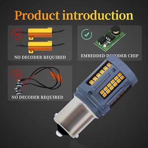 FSYLX Bombilla LED BA15S P21W de 5W y 1100 lm con 84SMD, Lámpara de Señal de Giro Canbus 1156 3156 7440, Luces Traseras para JETTA - Product Image 4