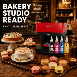 <span class=keywords><strong>Imprimante</strong></span> alimentaire pour gâteaux, macarons, biscuits, café, latte art, encre comestible certifiée FDA, HALAL, casher, CISS <span class=keywords><strong>HP</strong></span> Combo - Product Image 1