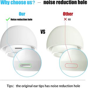 5 paires d'embouts d'écouteurs en silicone <span class=keywords><strong>1</strong></span>:<span class=keywords><strong>1</strong></span> <span class=keywords><strong>de</strong></span> remplacement pour Air Pods Pro avec réduction du <span class=keywords><strong>bruit</strong></span>, antidérapants, imperméables et écologiques - Product Image 4