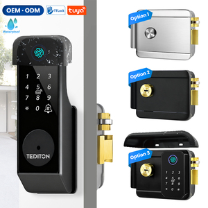 Cerradura Inteligente Electrónica Impermeable Tediton <span class=keywords><strong>para</strong></span> <span class=keywords><strong>Exteriores</strong></span>, Interiores, Garajes y Portones con Código de Huella Digital, TTlock, Aplicación Tuya - Product Image 1