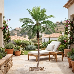 Grand ornement artificiel en or rose, ornements de d'atterrissage de palmiers, arbre décoratif de plante verte - Product Image 5