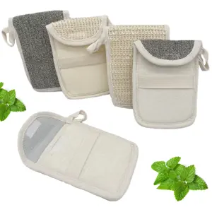 Blister Hemp Soap Bag Ramie Mesh Soap Storage Bags Foaming Easy Bubble Soap Saver Pouch