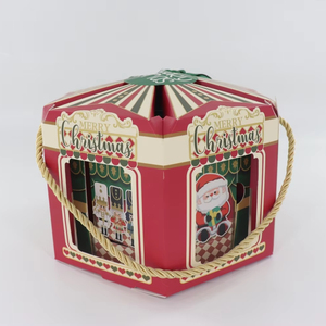 Creative Christmas Design Paper Box Cardboard Kraft with UV Foil for Cake Biscuits Chocolate <strong>Packaging</strong> and Gifts