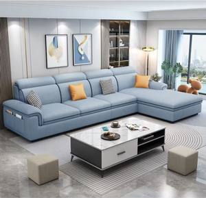 Conjunto de Sofá y Silla Guifei de Tela, Moderno y Sencillo, para Sala de Estar en Apartamentos u Hoteles, Tamaño Grande, Popular en Internet - Product Image 4