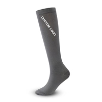 Calcetines Deportivos de Fútbol para Niños y Adultos, Hasta la Rodilla, de Color Sólido, Tejidos, Antideslizantes, Transpirables, Absorbentes de Sudor y de Compresión