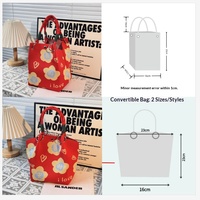 Sacs fourre-tout portables en polyester tricoté avec fermoir magnétique, style japonais et coréen, personnalisés et soigneusement sélectionnés, pour le travail