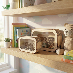 Alcancía de Madera, Caja de Ahorro Hecha a Mano, Alcancía Personalizada, Regalo Educativo para Niños, Regalo de Cumpleaños, Regalo de Navidad - Product Image 4