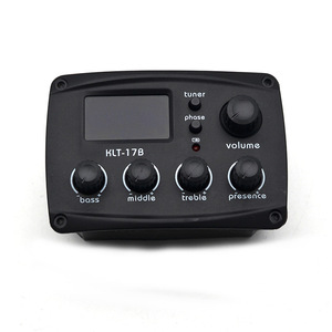 Préampli pour guitare acoustique KLT-17B en plastique avec accordeur numérique, égaliseur 4 bandes et micro de guitare - Product Image 1