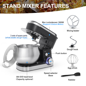 Robot pâtissier professionnel multifonction pour poudres alimentaires et pâtes - Product Image 6