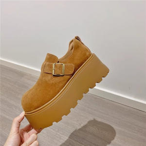 2025 printemps automne rétro unique femmes mocassins en cuir véritable Birkenstocks semelle épaisse bout rond mocassins polyvalents - Product Image 5