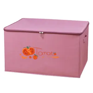 Household Items High Quality Foldable Fabric Storage Boxes Bins With Lid For Dress Clothes Toy storage