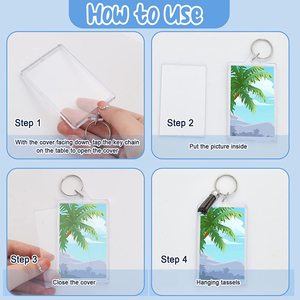 Acrylic Nhựa Tùy chỉnh DIY llaveros de acrilicos transparentes khoảng trống hình dạng Keychain xem ảnh với hình ảnh tua - Product Image 5