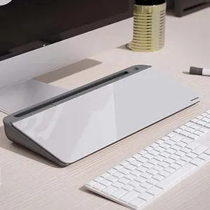 Tapis d'ordinateur effaçable à sec, support de clavier, organisateur de plate-forme, tableau blanc de bureau avec rangement