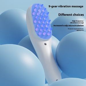 Venta al por mayor, masajeador eléctrico para el cuero cabelludo, cepillo para el crecimiento del cabello, dispositivo de luz, rojo, Azul, Morado, 3,7 V, cepillo de aceite de Motor, peine de masaje, masajeador de cabeza - Product Image 4