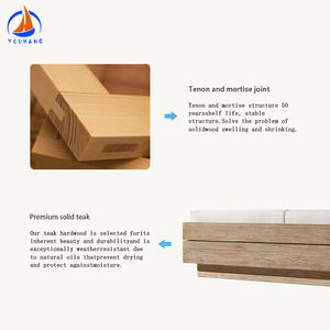 Sofá de Exterior Blanco, Muebles de Jardín de Teca de Sri Lanka, Juego de Comedor de Exterior Negro para Patio, Chimenea, Balcón, Estilo Estambul, Turquía - Product Image 3