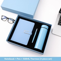 Coffret Cadeau d'Entreprise Personnalisé pour Remise de Diplôme : Carnet A5, Stylo, Thermos, Couverture en Cuir PU Gaufré – Cadeau Promotionnel Personnalisé