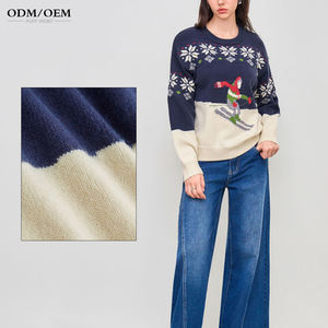 Suéter Navideño Personalizado de Punto Jacquard para Mujer, Estilo Grueso, Manga Larga, Otoño-Invierno 2026 - Product Image 3