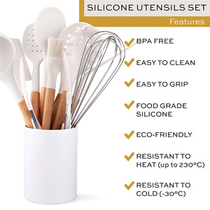 Ensemble d'ustensiles de cuisine en <span class=keywords><strong>silicone</strong></span> spatule de cuisine cuillère tourneur brosse pinces pour la cuisson à la maison rentable de qualité alimentaire 11 pièces - Product Image 5