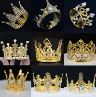 Strass-Tiara Tortendekoration Kristallkrone mit Perlen-Akzenten für Hochzeit Valentinstag Geburtstag Kuchendekoration