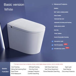 Inodoro Inteligente de Lujo para Mujer, Ahorro de Agua, Cerámica, con Control Remoto y Sifón en P para Baño - Product Image 4
