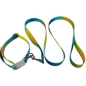 <span class=keywords><strong>Collar</strong></span> de perro mascota de diseñador personalizado de fabricante, correa de moda de lujo de nailon de poliéster con estampado gradual ajustable suave para entrenamiento - Product Image 3