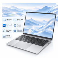 Ordinateur Portable Professionnel IA en Gros 16 Pouces Intel Core i3 304 12 Go 16 Go RAM 512 Go SSD OEM ODM SKD CKD
