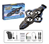 Drone RC 2.4G avec capteur de gravité, contrôle par détection, épée volante en mousse, quadricoptère acrobatique avec lumières LED