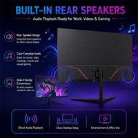 Moniteur de jeu incurvé R&E de haute qualité 24/27/32 pouces 1500R 240Hz IPS 1ms 1080p/2K/4K sans bordure 120% SRGB avec filtre anti-lumière bleue