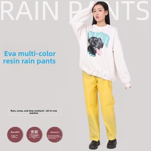 <span class=keywords><strong>Pantalon</strong></span> de <span class=keywords><strong>pluie</strong></span> long en EVA style coréen, épaissi, portable, non jetable, pour hommes et femmes, idéal pour la randonnée et le rafting (mi-corps) - Product Image 4