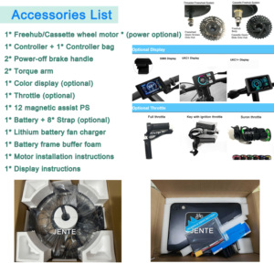 MTX Ebike Kit 1500W 2000W 3000W 5000W 8000W Bộ Chuyển Đổi Ebike 48V 52V 60V 72V E-Bike Kit Với Pin 20Ah 25Ah 30Ah 35Ah - Product Image 3