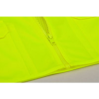 Gilet de sécurité réfléchissant haute visibilité avec fermeture éclair sur le devant, 120 GSM, pour les travailleurs du bâtiment, sécurité, maille respirante, logo personnalisé