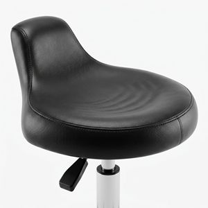 <b>Adjustable</b> Professional Hydraulic Pump Salon <b>Stool</b> PU Leather Seat Stainless Steel Base 360 Degree Rotation Reclining Durable - Product Image 3