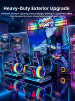Simulateur de course pour deux joueurs FUNSPACE, borne d'arcade de jeu de conduite automobile vidéo 65 pouces en métal à monnayeur