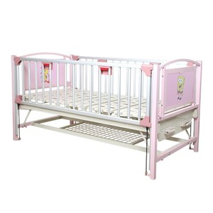 Cama de Cuidado Pediátrico WU con Barandillas 188.5x93.5x97 Cm, Cama Pediátrica Manual de Doble Balanceo para Cuidado Postparto - Product Image 1
