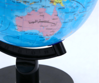 Globo Terráqueo Giratorio de Plástico Azul Clásico de 20 cm, Mapa Mundial HD, Adorno, Material Didáctico de Geografía para Estudiantes y Aulas