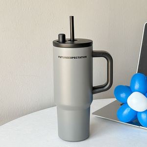 Large Capacity Stainless Steel Travel <b>Cup</b> 720ml <b>with</b> Handle <b>Straw</b> Lid Vacuum Insulated <b>Coffee</b> Mug - Product Image 6