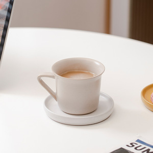 ชุดกาแฟเซรามิกสไตล์วาบิซาบิ ทนทาน พร้อมจานรองสำหรับดื่มน้ำชายามบ่าย - Product Image 4