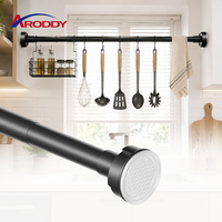 ARODDY OEM ODM Tringle à rideau robuste en acier au carbone, 25 mm, à tension, sans perçage, 19,68-31,5 pouces, pour cuisine, douche, fenêtre